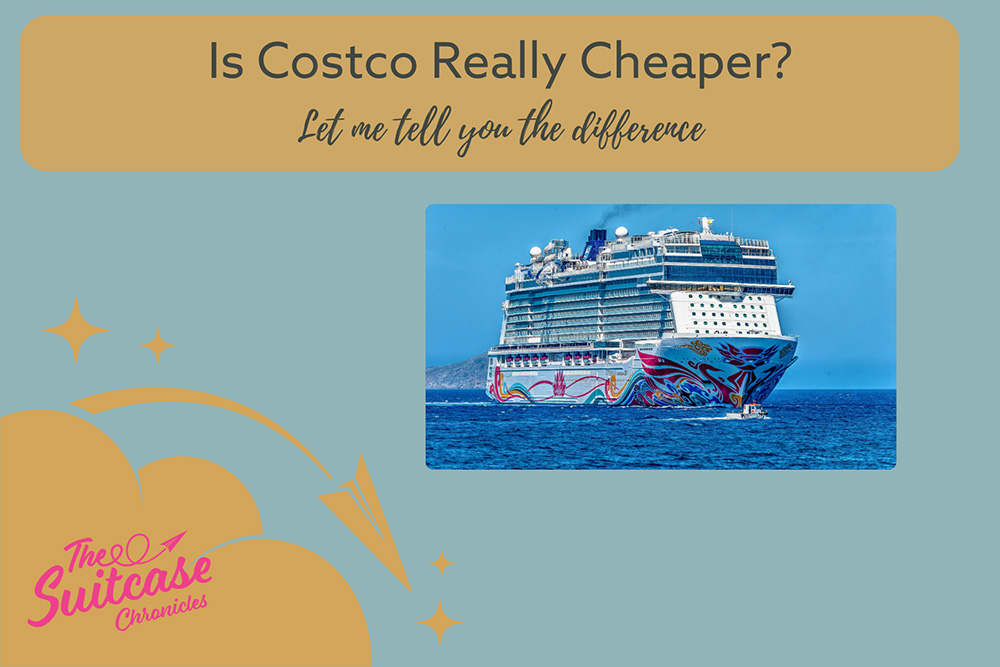 Cruise ship with the text, "Is Costco Really Cheaper?"