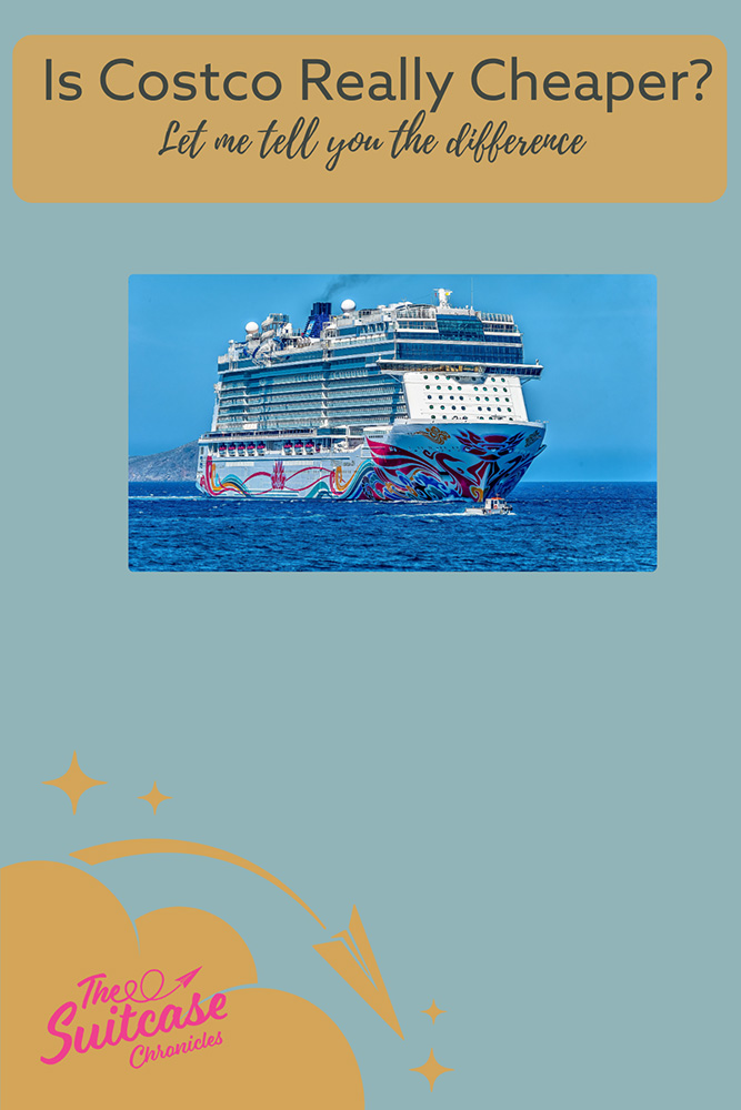 Cruise ship with the text, "Is Costco Really Cheaper?"