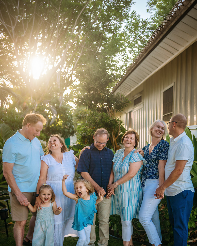 Three generations of a family vacationing together