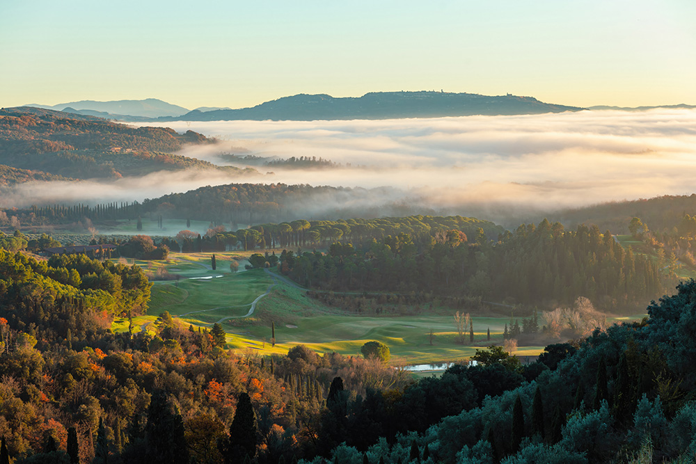 Tuscany Hills With Fog